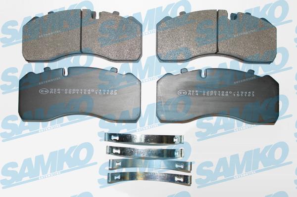 Samko 5SP1168 - Тормозные колодки, дисковые, комплект autospares.lv