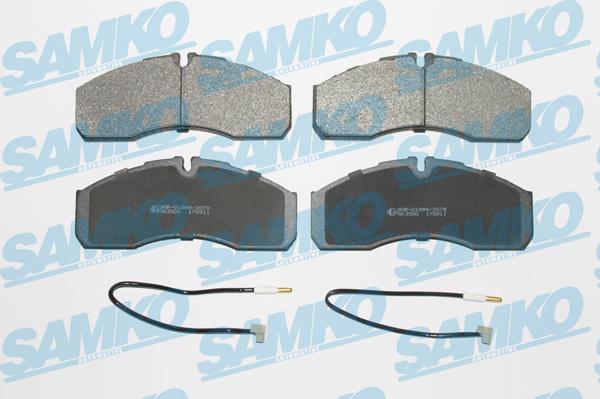 Samko 5SP1109A - Тормозные колодки, дисковые, комплект autospares.lv