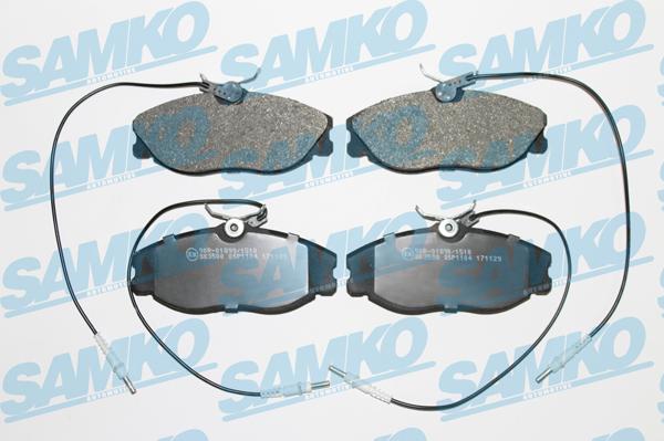 Samko 5SP1104 - Тормозные колодки, дисковые, комплект autospares.lv