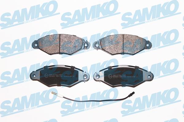 Samko 5SP1106 - Тормозные колодки, дисковые, комплект autospares.lv