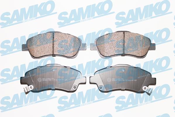 Samko 5SP1114 - Тормозные колодки, дисковые, комплект autospares.lv