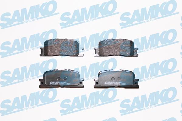 Samko 5SP1115 - Тормозные колодки, дисковые, комплект autospares.lv