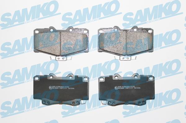 Samko 5SP1117 - Тормозные колодки, дисковые, комплект autospares.lv