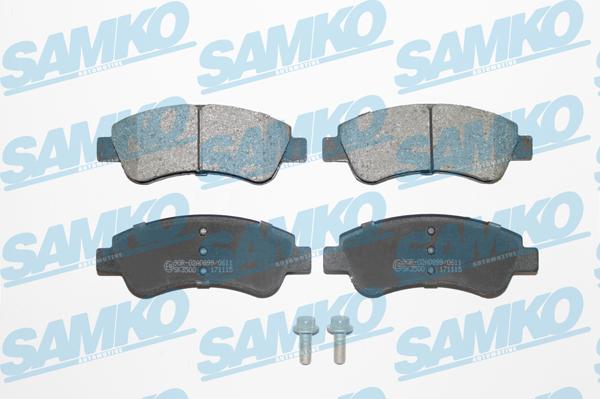 Samko 5SP1188 - Тормозные колодки, дисковые, комплект autospares.lv