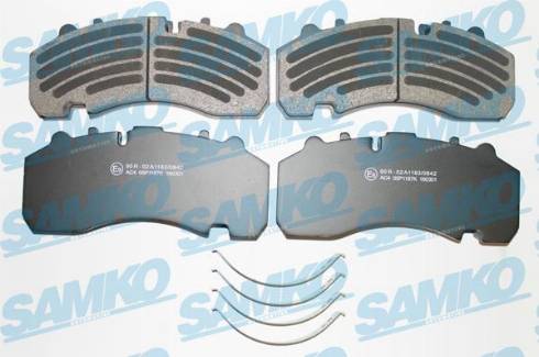 Samko 5SP1187 - Тормозные колодки, дисковые, комплект autospares.lv