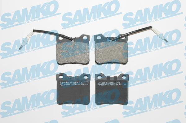 Samko 5SP1134 - Тормозные колодки, дисковые, комплект autospares.lv