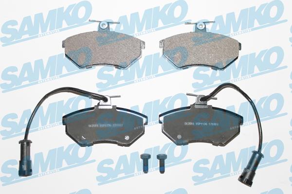 Samko 5SP1136 - Тормозные колодки, дисковые, комплект autospares.lv