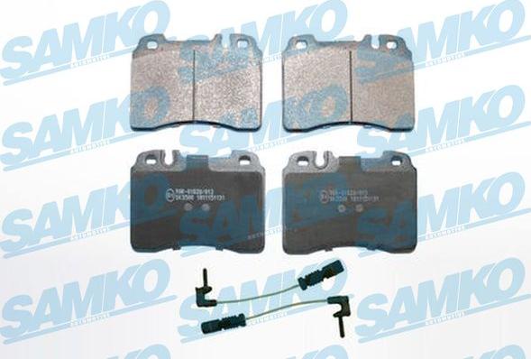 Samko 5SP1131A - Тормозные колодки, дисковые, комплект autospares.lv