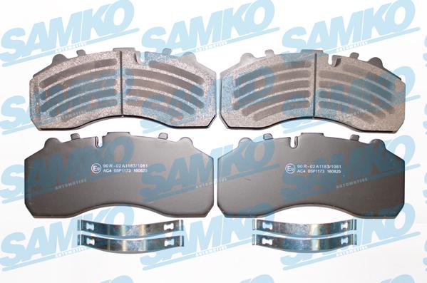 Samko 5SP1173 - Тормозные колодки, дисковые, комплект autospares.lv