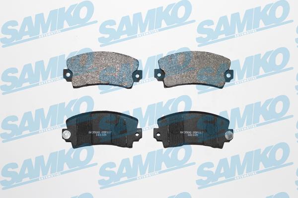 Samko 5SP117 - Тормозные колодки, дисковые, комплект autospares.lv