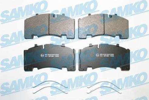 Samko 5SP1899 - Тормозные колодки, дисковые, комплект autospares.lv