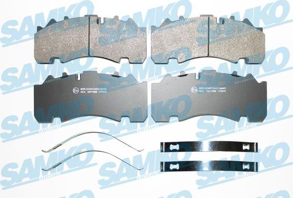 Samko 5SP1898 - Тормозные колодки, дисковые, комплект autospares.lv