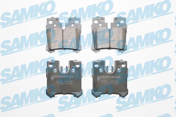 Samko 5SP1849 - Тормозные колодки, дисковые, комплект autospares.lv