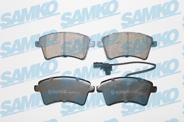 Samko 5SP1800 - Тормозные колодки, дисковые, комплект autospares.lv
