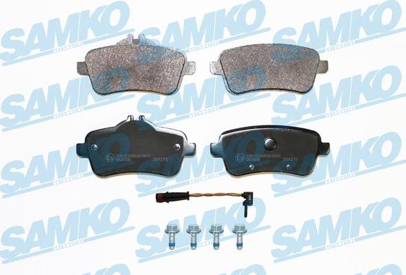 Samko 5SP1817A - Тормозные колодки, дисковые, комплект autospares.lv
