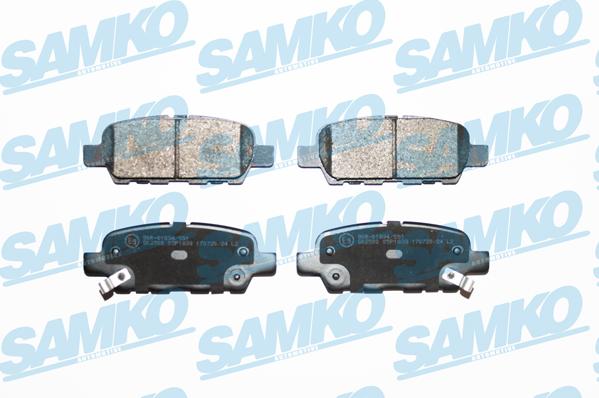 Samko 5SP1839 - Тормозные колодки, дисковые, комплект autospares.lv