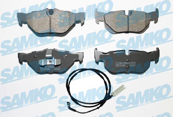 Samko 5SP1876A - Тормозные колодки, дисковые, комплект autospares.lv