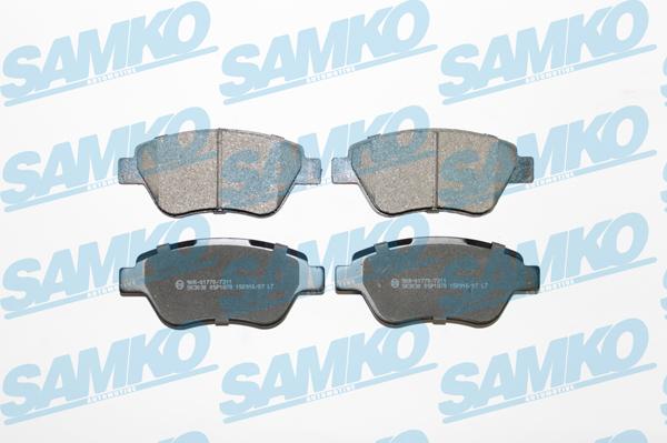 Samko 5SP1878 - Тормозные колодки, дисковые, комплект autospares.lv