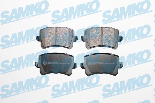 Samko 5SP1390 - Тормозные колодки, дисковые, комплект autospares.lv