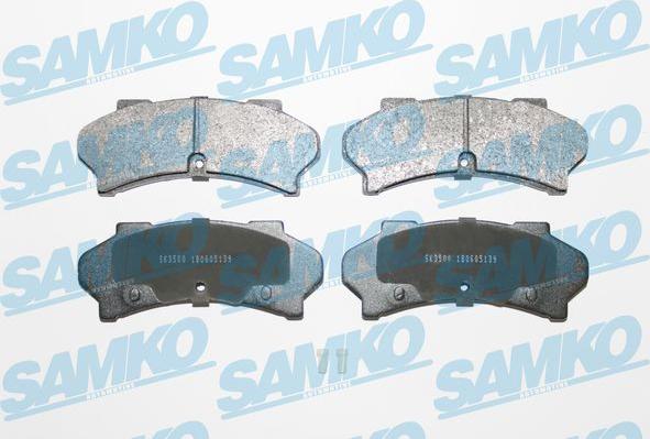 Samko 5SP139 - Тормозные колодки, дисковые, комплект autospares.lv