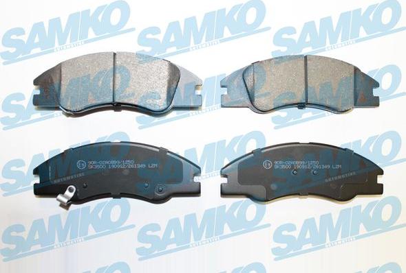 Samko 5SP1349 - Тормозные колодки, дисковые, комплект autospares.lv