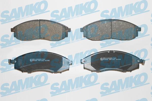 Samko 5SP1343 - Тормозные колодки, дисковые, комплект autospares.lv