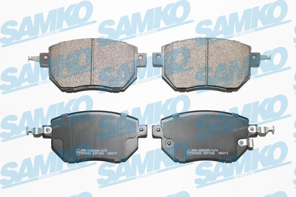 Samko 5SP1342 - Тормозные колодки, дисковые, комплект autospares.lv