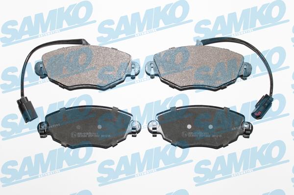 Samko 5SP1302 - Тормозные колодки, дисковые, комплект autospares.lv
