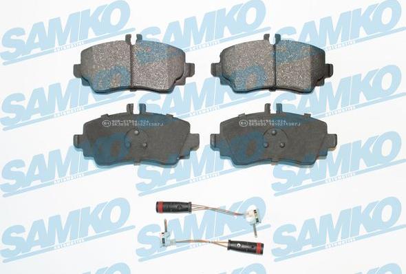 Samko 5SP1387 - Тормозные колодки, дисковые, комплект autospares.lv