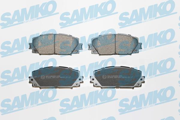 Samko 5SP1333 - Тормозные колодки, дисковые, комплект autospares.lv