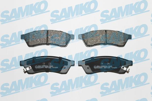 Samko 5SP1320 - Тормозные колодки, дисковые, комплект autospares.lv