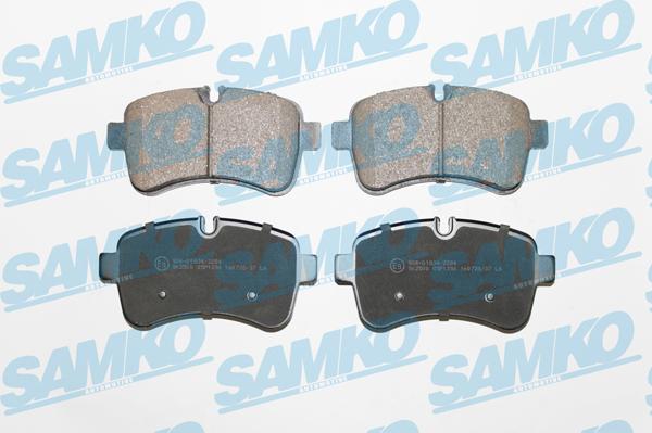 Samko 5SP1296 - Тормозные колодки, дисковые, комплект autospares.lv