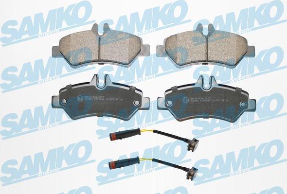 Samko 5SP1293A - Тормозные колодки, дисковые, комплект autospares.lv