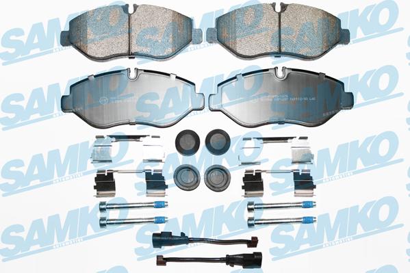 Samko 5SP1297B - Тормозные колодки, дисковые, комплект autospares.lv