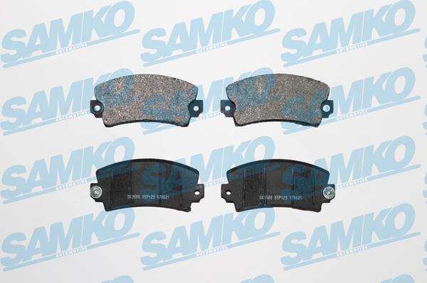 Samko 5SP129 - Тормозные колодки, дисковые, комплект autospares.lv