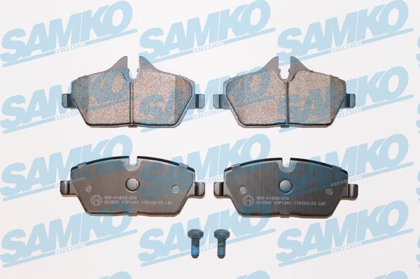 Samko 5SP1241 - Тормозные колодки, дисковые, комплект autospares.lv