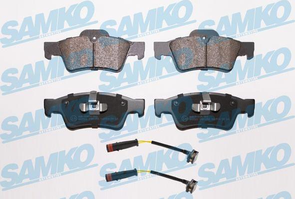 Samko 5SP1254A - Тормозные колодки, дисковые, комплект autospares.lv