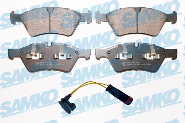 Samko 5SP1253A - Тормозные колодки, дисковые, комплект autospares.lv