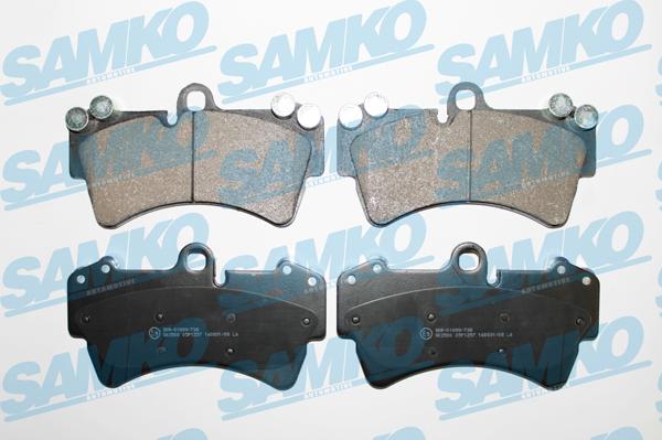 Samko 5SP1257 - Тормозные колодки, дисковые, комплект autospares.lv