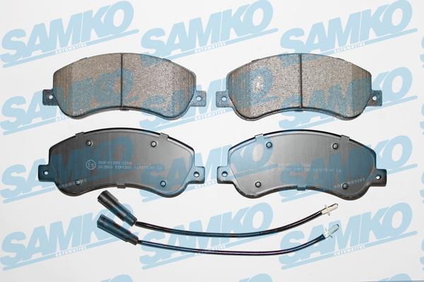 Samko 5SP1260 - Тормозные колодки, дисковые, комплект autospares.lv