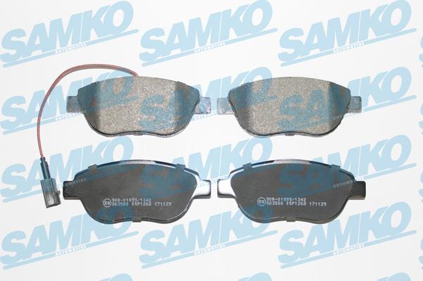 Samko 5SP1268 - Тормозные колодки, дисковые, комплект autospares.lv