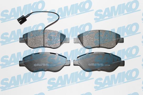 Samko 5SP1267 - Тормозные колодки, дисковые, комплект autospares.lv