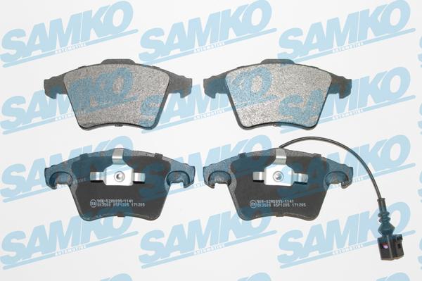 Samko 5SP1205 - Тормозные колодки, дисковые, комплект autospares.lv