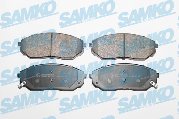 Samko 5SP1207 - Тормозные колодки, дисковые, комплект autospares.lv