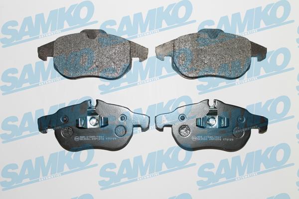 Samko 5SP1216 - Тормозные колодки, дисковые, комплект autospares.lv