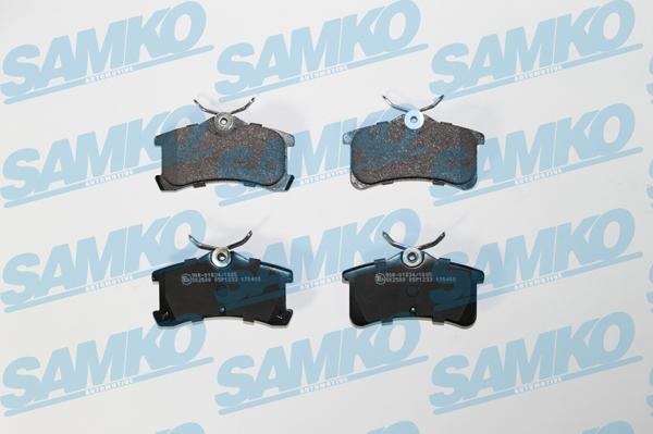 Samko 5SP1233 - Тормозные колодки, дисковые, комплект autospares.lv