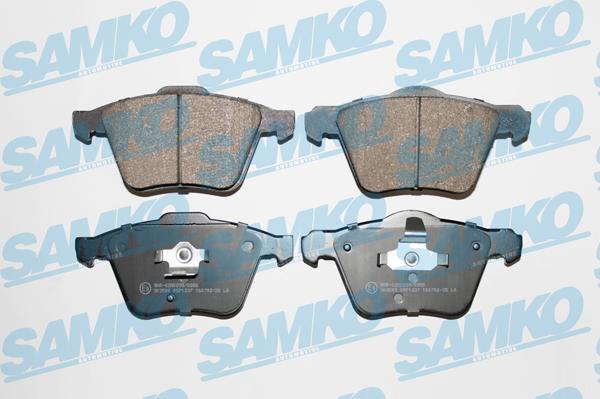 Samko 5SP1237 - Тормозные колодки, дисковые, комплект autospares.lv