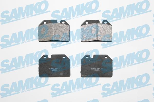 Samko 5SP123 - Тормозные колодки, дисковые, комплект autospares.lv