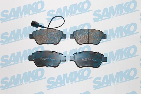 Samko 5SP1225 - Тормозные колодки, дисковые, комплект autospares.lv