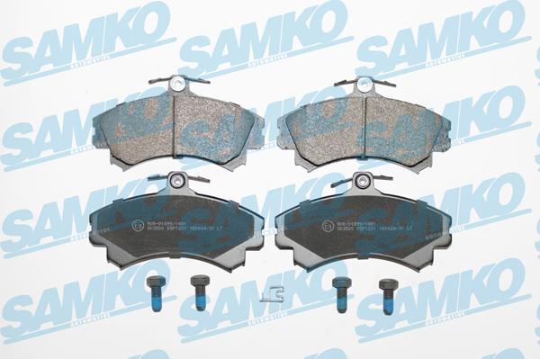 Samko 5SP1221 - Тормозные колодки, дисковые, комплект autospares.lv